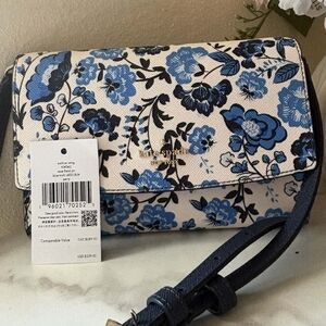 ​NWT Kate Spade Perry Vase Floral Saffiano Leather Crossbody Bag with Gold Logo
